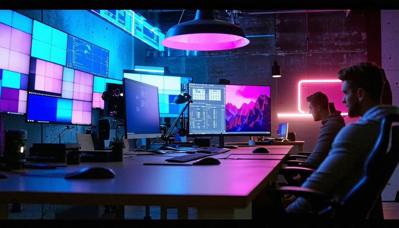 Motion Graphics and Color Grading - Dynamic visuals and vibrant color correction on a business video